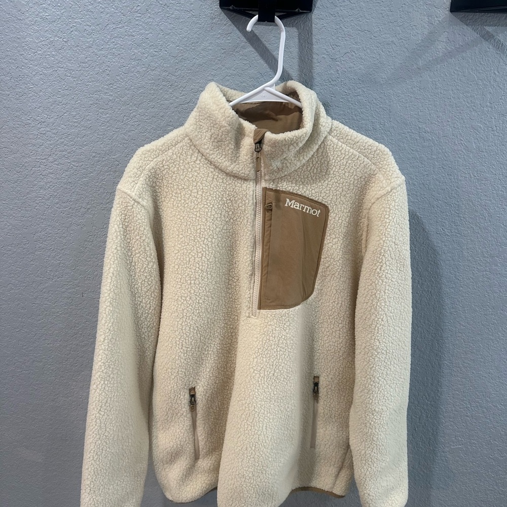 Marmot Cream Fleece Quarter Zip